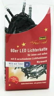 Produktbild von Idena Lichterkette 80 LED warmweiß 6h Timer