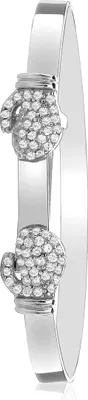 Produktbild von Modischer 925 Sterling Silber Mädchen - Erweiterbar Armreif mit Zirkonia - 5mm, 6 Gramm; TRS36745