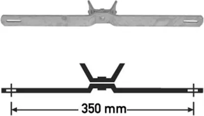Produktbild von Dreifke® Bandschelle für flache Verkehrszeichen, Stahl, verzinkt, Lochabstand...