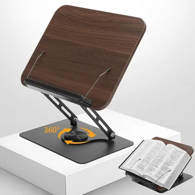 Produktbild von Holzständer mit Drehfunktion für Kochbücher und Tablets