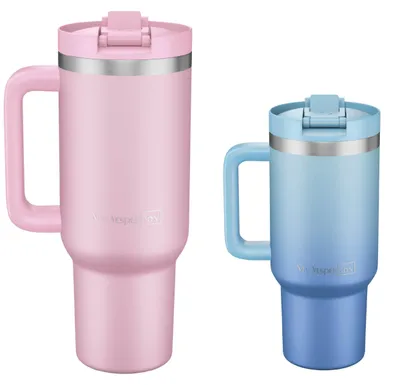 Produktbild von My Vesperbox Trinkgefäße-Set – Kinny Cup / Blauverlauf (500 ml) + Kinny Cup / Rosa (950 ml)