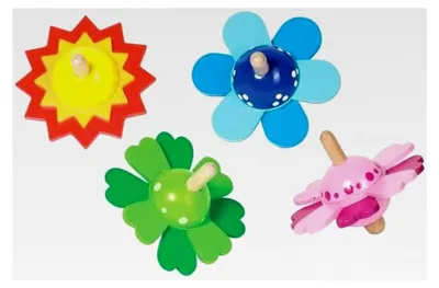 Produktbild von Holzkreisel Color, 1 Stück, mehrfarbig