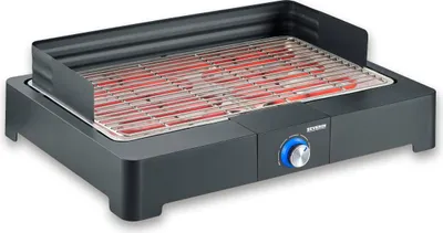 Produktbild von Elektrogrill Tischgrill Grillrost Edelstahl SEVERIN PG 8565 2200W Drehregler LED PG 8565 aus Edelstahl, schwarz Elektrogrill Tischgrill Barbecue-grill Standgrill Grill Steakboard