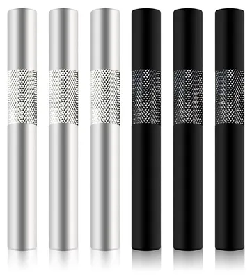 Metallstrohhalme 6er-Set, Edelstahl, 6,99 cm, schwarz/silber