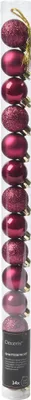 14 Weihnachtsbaumkugeln Kunststoff 3cm klein & bruchsicher Uni Weinrot Beere