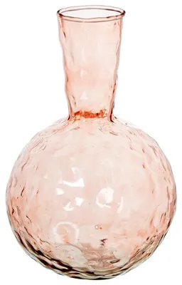 Glas-Tafelvaas, rosa, 15 x 15 x 23 cm