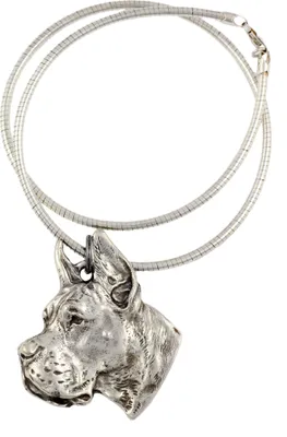 Produktbild von Deutsche Dogge, Ulmer Dogge, Große Dogge I - Hundehalsband, einzigartiger Schmuck für den Hundefan, einzigartiger Kreuzotter-Anhänger der Marke Art-Dog