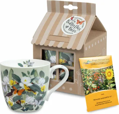Immagine prodotto di Könitz Becher Magnolia Bloom - Binny Talib, Tasse mit Blumensamen, Bone China, 425 ml, 11 5 057 2740