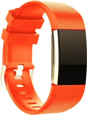 Produktbild von Armband für Fitbit Charge 2 Ersatzarmband Silikon Sportarmband atmungsaktiv wasserfest ORANGE Gr. S