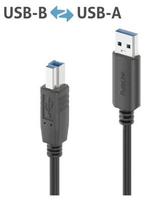 Obrázek produktu pro PureLink IS2301-020, 2 m, USB A, USB B, USB 3.2 Gen 1 (3.1 Gen 1), 5 Gbit/s, Černá