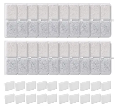 Produktbild von Katzentrinkbrunnen Filter Ersatzfilter - 40 Stück - 20 Filterelemente und 20 Filterschwämme - Für Trinkbrunnen von Katzen