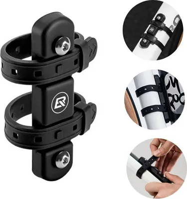 Image de Adaptateur, support de vélo pour fixer un panier sur la tige de selle ou le cadre ROCKBROS 310001001 noir