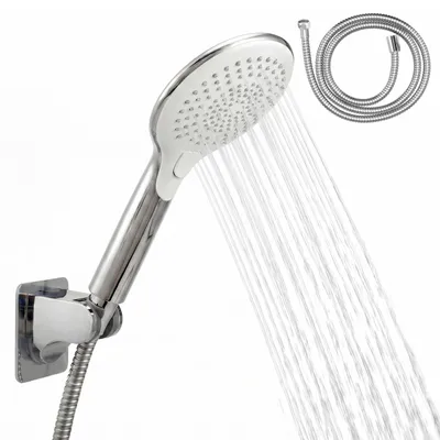 Produktbild von eluno Handbrausen Set, inkl. Brauseschlauch und Wandhalterung, weiß