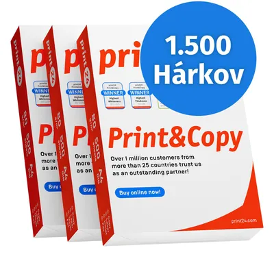 Obrázok produktu pre print24 Tlačový papier Kopírovací papier 1500 listov 3 x 500 A4 80 g Premium White PEFC certifikovaný