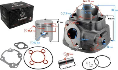 Image de Cylindre Aprilia SR50 47 mm