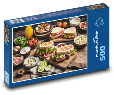 Obrázok produktu pre Puzzle 500 Čerstvé gurmánske sendviče - martinpuzzle
