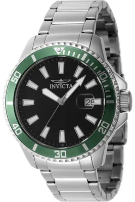 Obrázok produktu pre Invicta Pro Diver 46075 Pánske Hodinky - Quartz Hnací Mechanizmus - Nerezová Oceľ s Čiernym Ciferníkom - 45 mm