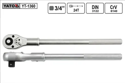 Image de YATO Cliquet nu 3/4" droit avec levier
