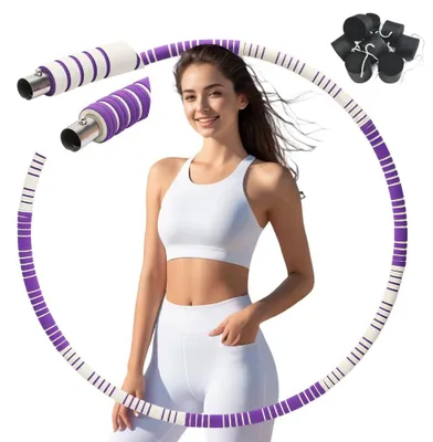 Produktbild von Fitnessreifen 1,1 kg, 93 cm, 8-teilig, für Gewichtsverlust, lila