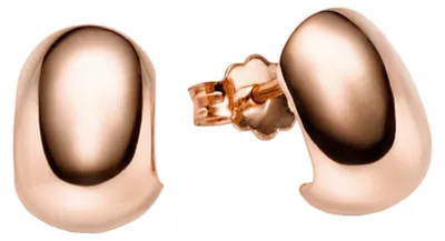 Produktbild von Paar Ohrstecker Ohrschmuck aus 585 Gold Rotgold glänzend schlicht 11x8mm