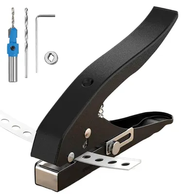 Productafbeelding van Perforator met Ronde Sleuf - Gatmaakmachine Handmatig - Kaarten Maken - Robuust Gietijzer Ontwerp - 10 mm - Zilver