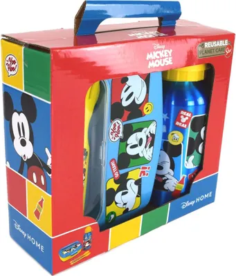 Immagine prodotto di Disney Mickey set di 4 bottiglie in alluminio Trust The Journey, scatola per snack e altro ancora
