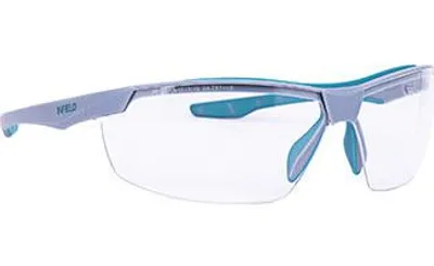 Produktbild von Sicherheitsbrille (45 m/s) ultraleicht und flexibel. Mit klaren Polycarbonatgläsern, kratzfest, UV-beständig (100%). Bügel
