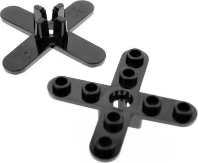 Obrázok produktu pre 2x Lego rotorová čepeľ čierna 4 lopatky 5 priemerov rohy okrúhle 247926 2479