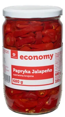 Image de Piments jalapeños rouges coupés en morceaux 680 g
