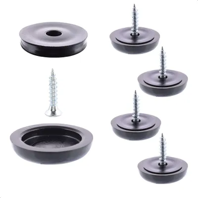 Produktbild von WAGNER QuickClick® Kunststoffgleiter BLACK SLIM - 4x Schraube, 4x Basis Ø 14/17 mm & Gleiter Ø 20 mm, DE Ware - 16792499