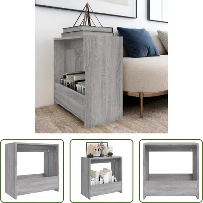 Zdjęcie produktu dla The Living Store Stolik boczny szary Sonoma 50x26x50 cm Materiał drewnopochodny