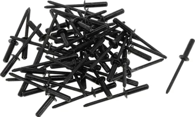 Produktbild von 50 Stück Dome Head Closed Sealing Nieten 4mm Griffdurchmesser 14mm Grifflänge 8mm Flanschdurchmesser Reparaturwerkzeug Sortiment Kit Edelstahl Schwarz