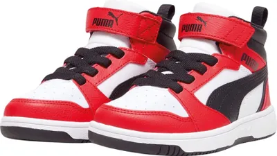 A pair of Puma Rebound V6 Mid sneakers.