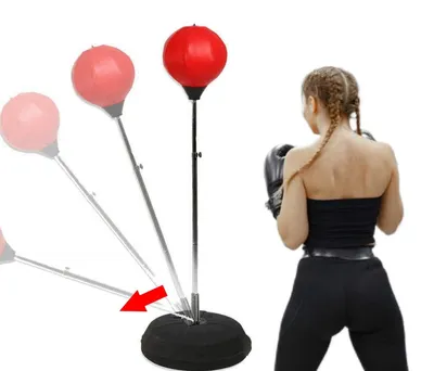 Image de Sac de frappe pour entraînement de boxe, réglable en hauteur