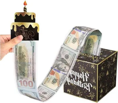 Produktbild von Geldgeschenk-Set - Verrassungskarton Geld - Geld spenden - Selbstbau Geldkoffer - 13 x 11 x 13 cm - Schwarz Gold
