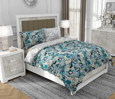 Immagine prodotto di Biancheria da letto 160x200 cm + 2x70x80 cm, set 3 pezzi, 100% cotone, cerniera, Verde - SOVIO | So.9010