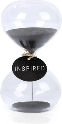 Imagen del producto de Reloj de arena de 60 minutos, con arena de colores, de vidrio, color , para oficina y hogar
