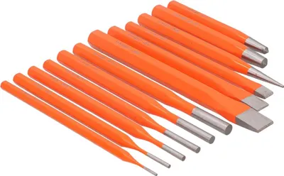 Produktbild von Profi Meißel Körner Splinttreiber Set 12tlg Durchtreiber Durchschlag Flachmeißel