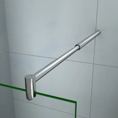 70-120cm flexiblen Stabilisatoren Chrom glänzend für 6-10mm Duschkabine Duschwand walk in Glaswand