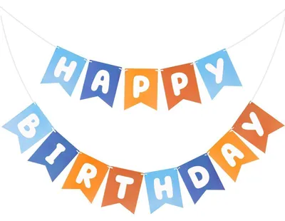 Productafbeelding van Verjaardagsgirlande Bluey, "Happy Birthday", voorgestoken, papier, 16x20 cm, 13-delig