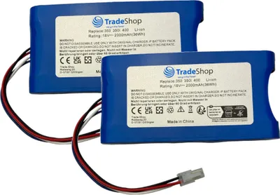 Produktbild von 2x Trade-Shop Li-Ion Akku 18V / 2000mAh kompatibel mit Yard Force Amiro 400, 400i, 350, 350i ersetzt 1920726 / Rasenmäher Mähroboter Zubehör