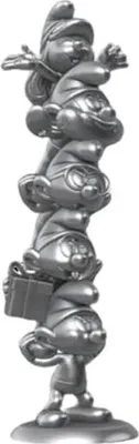 Produktbild von Die Schlümpfe Resin Statue Schlumpfsäule Silver Limited Edition 50 cm