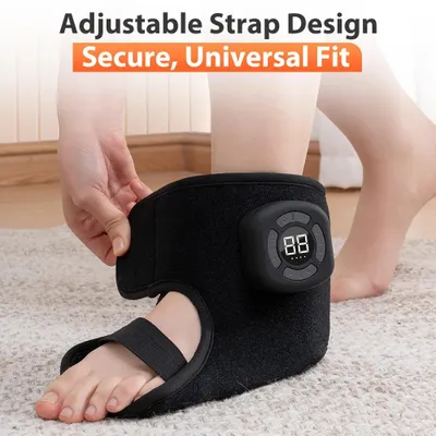 Produktbild von Fußmassagegerät - Knöchelmassage mit Luftdruck - Vibration und Wärme - Kabellos - Wiederaufladbar - 2er-Set - USB-C