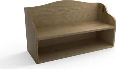 Produktbild von regalik Schuhbank mit Sitzfläche – Bank mit Schuhablage in Evoke Eiche für Flur oder Kinderzimmer – mit abgerundeten Kanten – 80x30x50 cm – Einfacher Aufbau