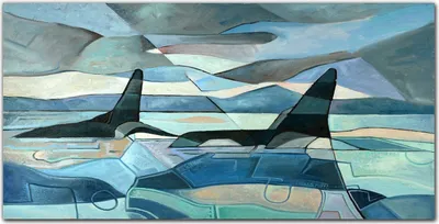 Produktbild von Coloray Bild aus Acryl 140 cm x 70 cm - Wohnzimmer Bild auf Acrylglas Wanddekoration Gehärtetes Acryl Dekoration Küche - Tier Wal