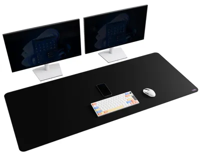 Image de Tapis de souris gaming XXL - 140 x 60 cm - En caoutchouc - Noir