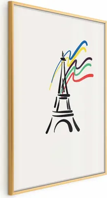 Produktbild von Posterpapier Poster - Eiffel Tower and Colors 60x90 cm Abstrakt i-C-10078-ao-a
