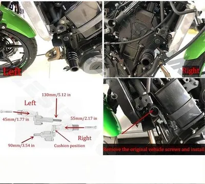 Productafbeelding van Motor valbeveiliging frameaccessoires - 500 zwart - bescherming voor Kawasaki Ninja400 Z400 2018-2023, Z500 - ServiceTopper