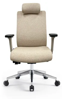 Zdjęcie produktu dla JAN NOWAK Ergonomiczne krzesło biurowe w kolorze jasnobeżowym VECTOR