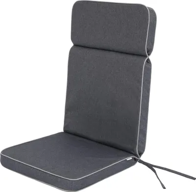 Produktbild von Hobbygarden Stuhlauflage Hochlehner Gartenstuhl Base HL Sitzkissen, Bequeme Kissen, Gartenkissen Polster Liege Sesel Stühl Gartenstühl - Eliza - 119 x 49 x 5 cm - Navyblau